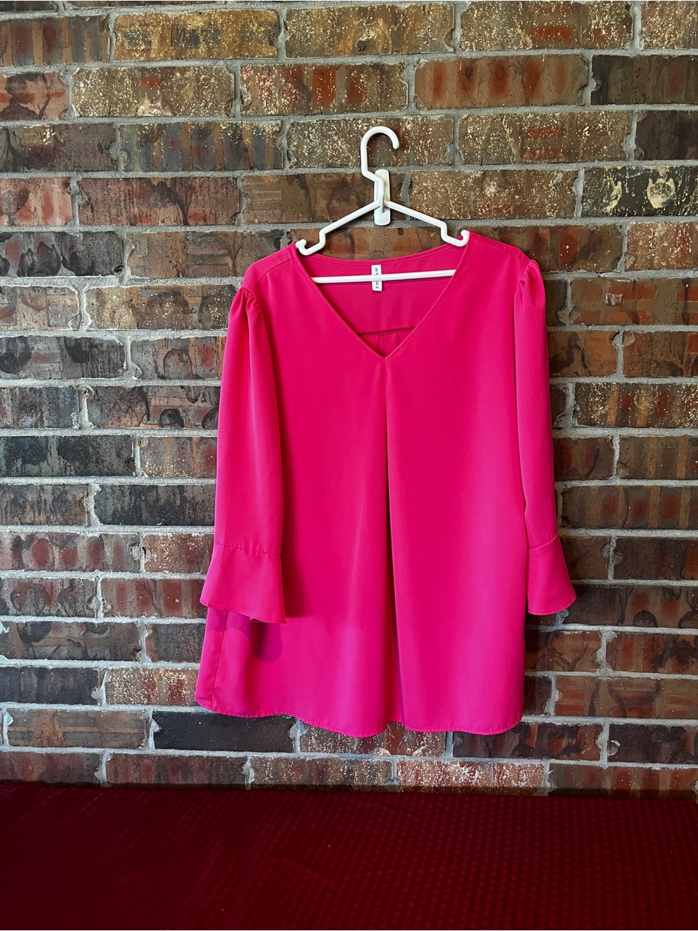 Funlingo Women’s Pink Long Sleeves Blouse Size:XL
